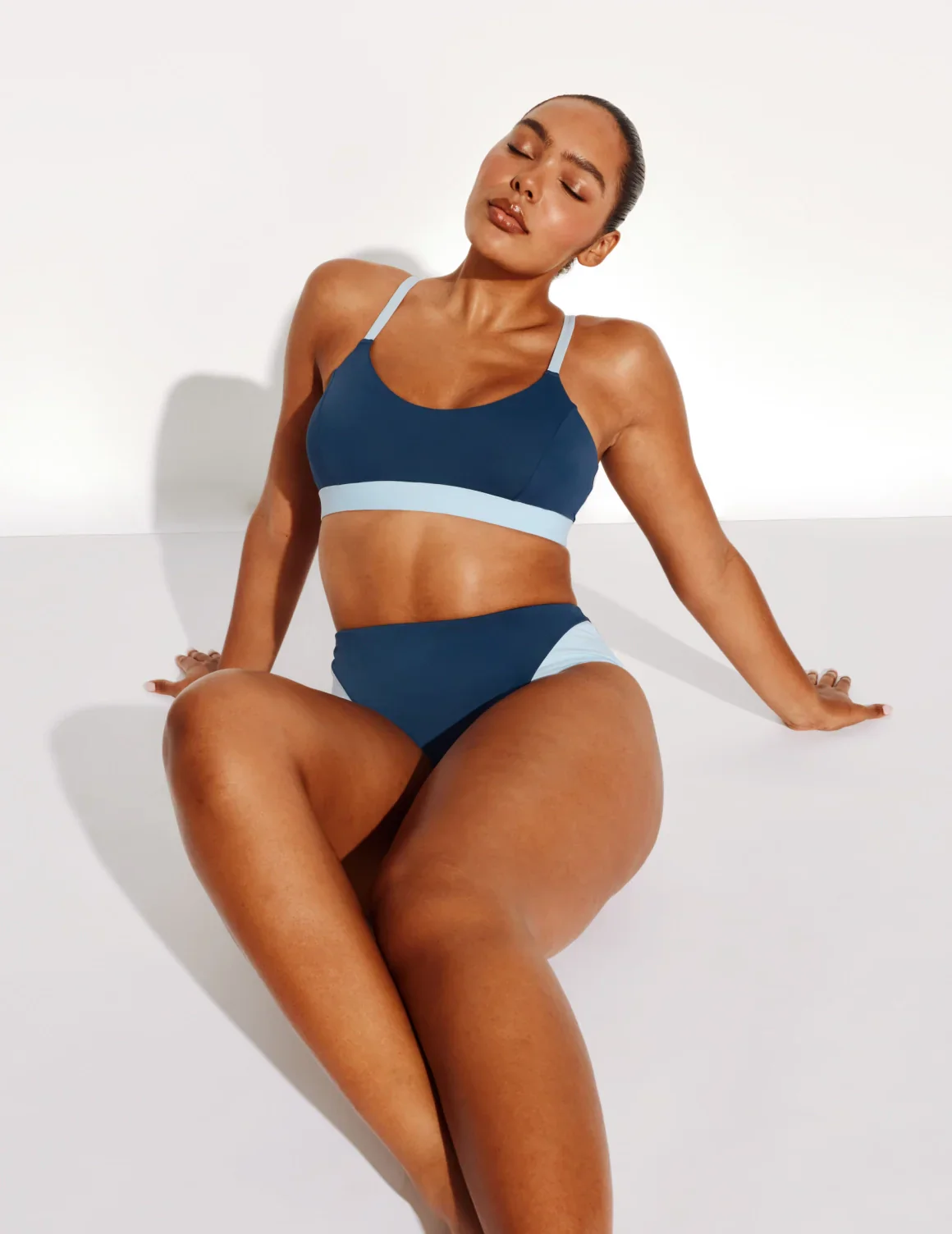 Leakproof High Rise Bikini Swim Bottom - Color Block - Last Call - Image 10
