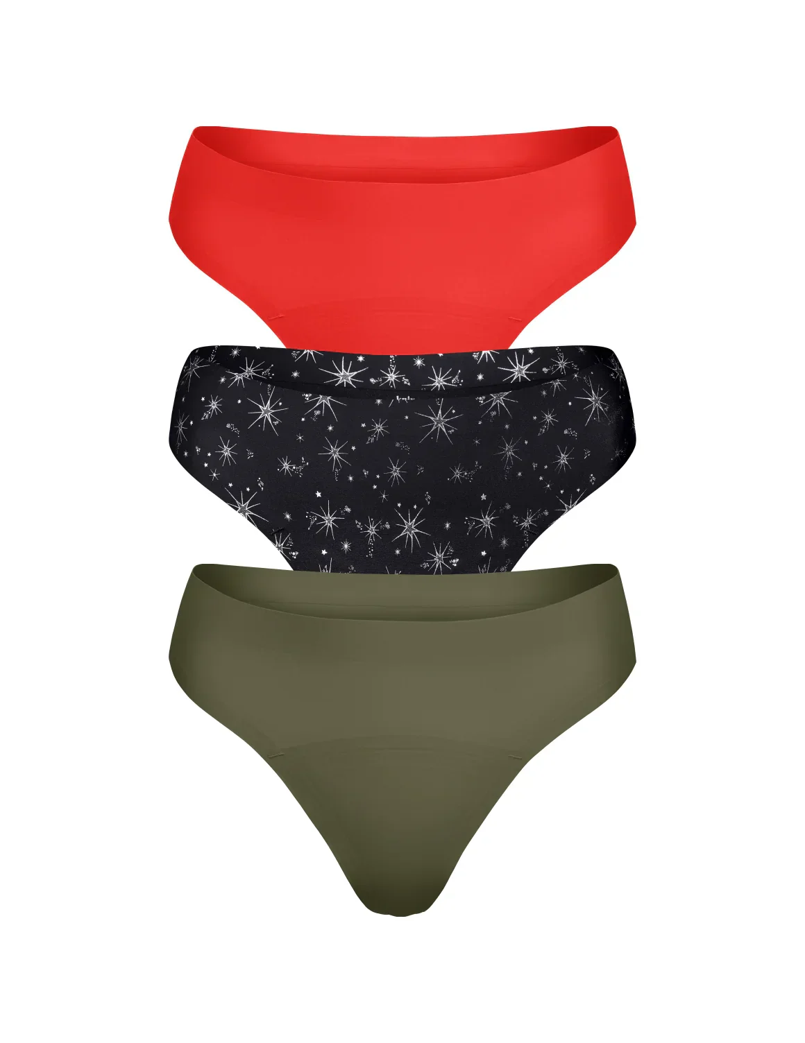 Light Leakproof UltraThin No-Show Thong 3-Pack Gift Box - Last Call