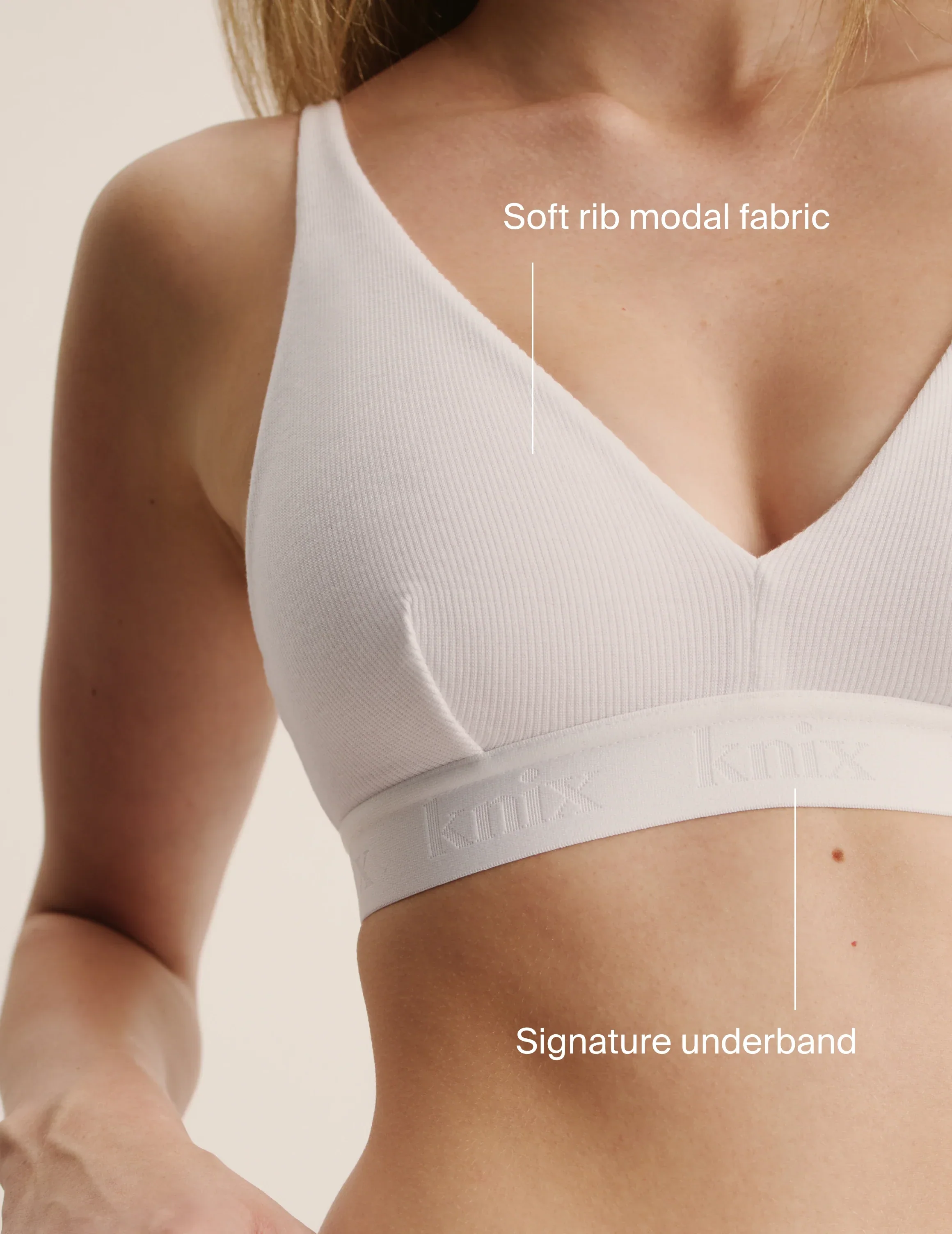 Logo Modal Rib Bralette - Last Call - Image 14