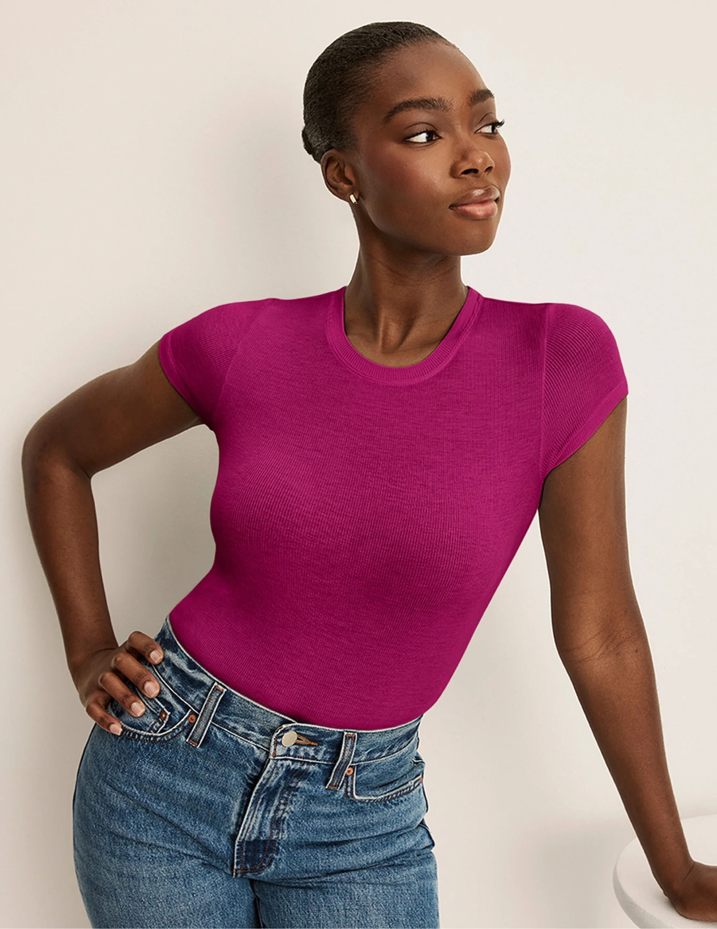 Modal Rib T-Shirt - Image 32