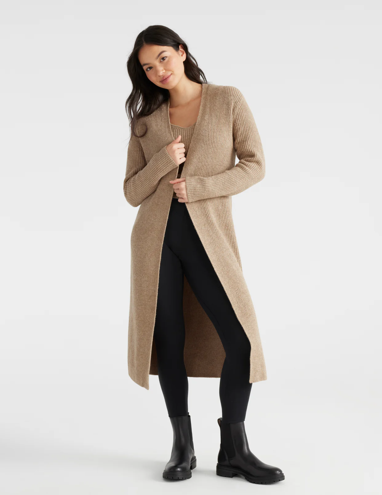 Rib-Knit Duster Cardigan - Last Call - Image 4