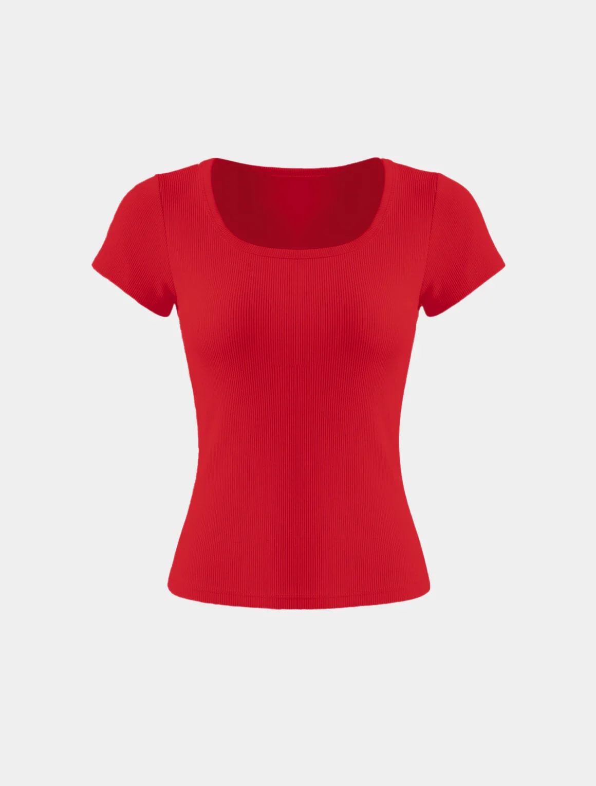 SculptRib™ Cotton Scoop Neck T-Shirt - Image 18