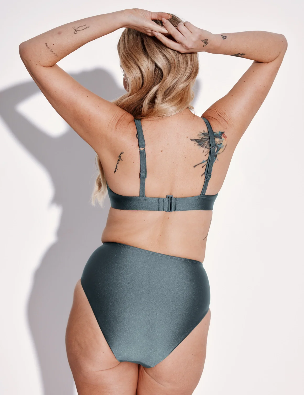 Shimmer Ruched Deep V Bikini Top - Last Call - Image 3