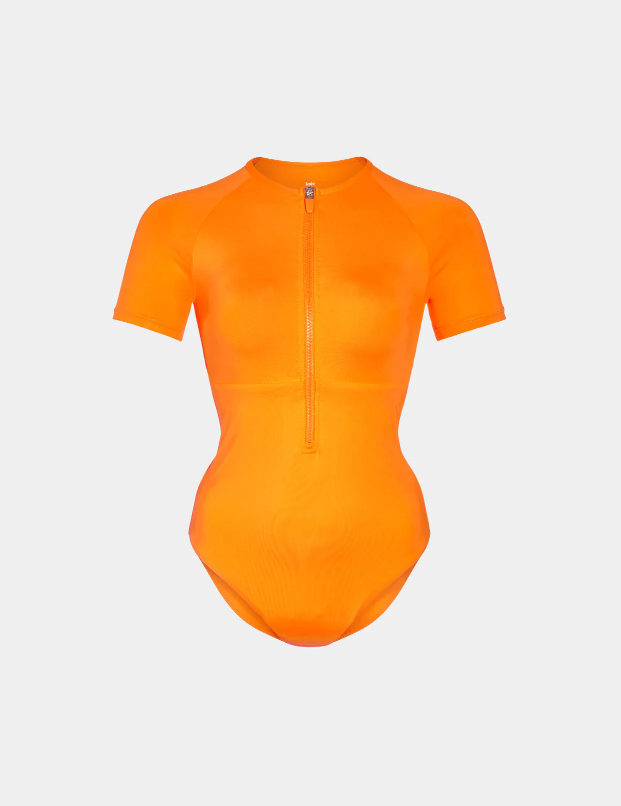 Short Sleeve Zip One Piece Swimsuit - Last Call - Image 7