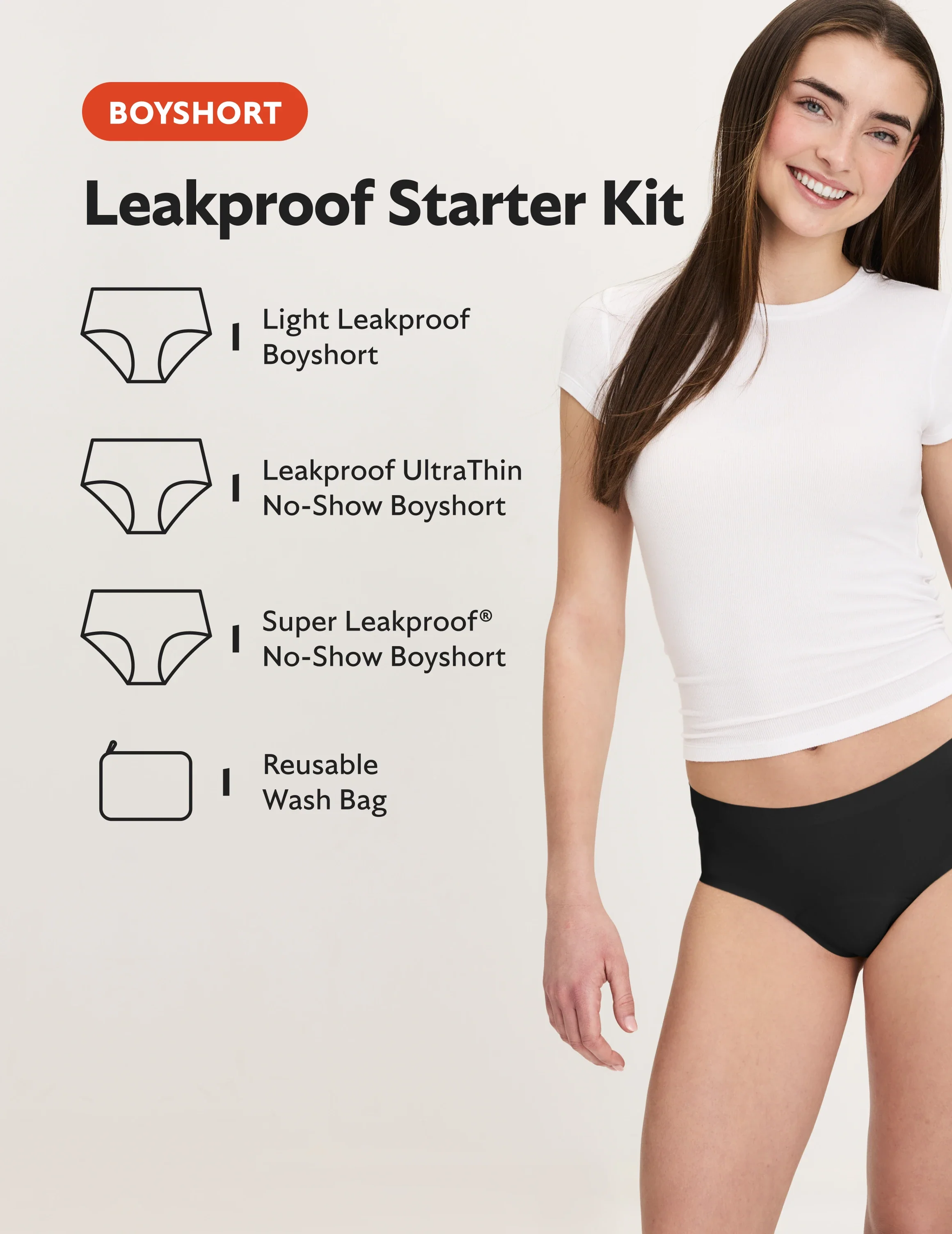 Teen Leakproof Starter Kit - Boyshort - Image 2
