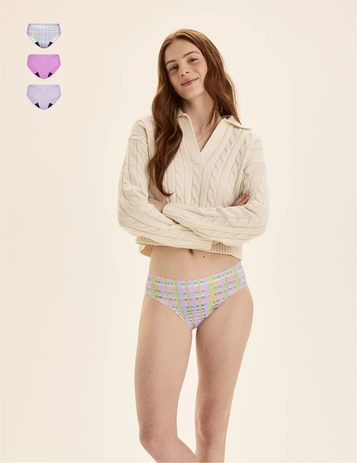 Teen Light Leakproof No-Show Bikini 3-Pack - Image 5